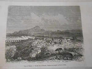 Gravure 1877 - Grèce Vue de Thèbes - Picture 1 of 1