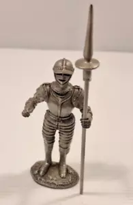 Myths & Legends by Veronese W.U.I. Pewter Knight Holding a Lance 9.5H X 4W cm - Picture 1 of 9