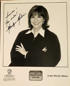 Signed JUDGE MARILYN MILIAN People's Court 8 x 10 B & W Photo 2004 Warner Bros. - Picture 1 of 3