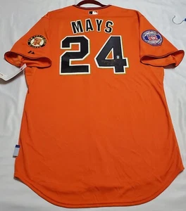 MAJESTIC WILLIE MAYS 48 XL SIGNED AUTHENTIC HOLO SAN FRANCISCO GIANTS Jersey - Picture 1 of 7