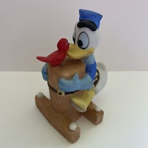 New ListingVtg Walt Disney Productions Bisque ?Donald Duck Figure On Power Pole 3 3/4”
