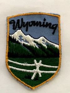 Vintage WYOMING Patch featuring Grand Tetons 2 x 2.5 inch - Picture 1 of 1