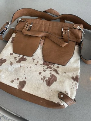 Leonello Borghi New York Hair-On-Hide & Leather Tote Crossbody Bag - Image 1 of 4