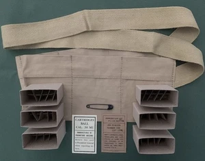 PRE-WAR / INTERWAR M1903 NEW REPLICA BANDOLEER REPACK KIT FOR 5 ROUND CLIPS - Picture 1 of 11
