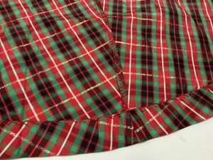 Vintage Taft Weihnachten Karo Stoff Preppy Urlaub Handwerk Nähen Rock - Bild 1 von 22