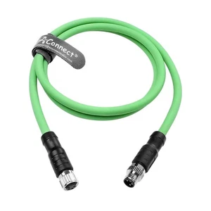 M8 A-Code 4-Pin Male to Female Shielded EtherCAT Fieldbus Cable for Beckhoff ZK - Picture 1 of 5