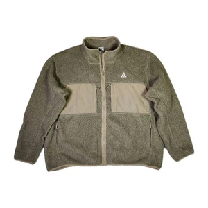 Nike ACG Arctic Wolf Polartec Full Zip Jacket 2XL Embroidered Faux Fur Fleece - Picture 1 of 18