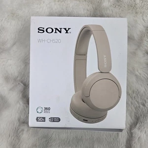 Sony WH-CH520 Wireless Bluetooth On-Ear Headphones - Cappuccino - Picture 1 of 9