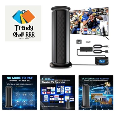 2025 Upgraded TV Antenna Up 2200+ Miles Range, Digital Best Antenna for Smart... - Image 1 of 4