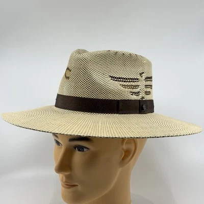Charlie 1 Caballo México Shore Sombrero Paja Natural Vaquero Estilo Occidental Mujer M Foto 1 de 4