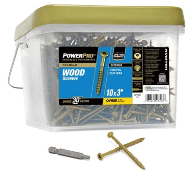 Tornillos para madera exteriores premium, #10 x 3 pulgadas tornillos de cubierta multiusos para exteriores... Foto 1 de 4