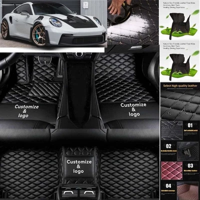For Porsche 911 Car Floor Mats Luxury Waterproof Pads Liner Auto Rug Foto 1 de 4