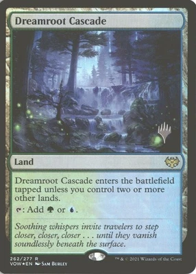 MTG Dreamroot Cascade (262) *Foil* Promo Stamp Innistrad: Crimson Vow MT/NM - Image 1 of 2