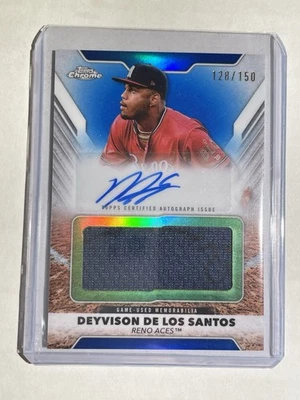 2025 Topps Pro Debut Deyvison De Los Santos Chrome /150 Jumbo Auto Relic - Image 1 of 4