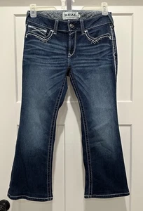 Ariat Real Denim Marine Low Rise Bootcut Blue Jeans Damen Größe 29x26 (kurz) - Bild 1 von 7