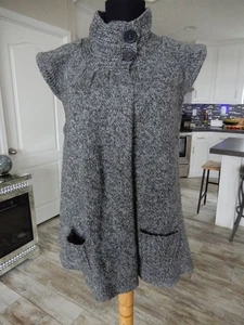 No Boundaries graue Strickjacke Strick Oberteil Flügelärmel Knopfleiste Taschen XL/XG (15/17 - Bild 1 von 7