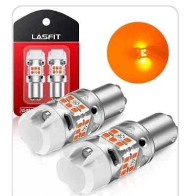 Lasfit 1157A T3 Series Amber LED Turn Signal Bulbs CanBus-Ready No Hyper Flash - Image 1 of 4