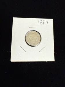 1869 United States 3 Cent Piece U.S. Coins 3 Cent Nickels Nickel - Picture 1 of 20