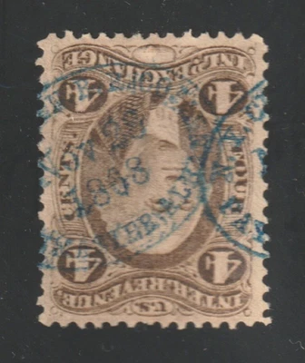 Scott # R20c, Used, VF, 4¢ Inland Exchange, Paymaster, NY Central RR, Albany, NY - Image 1 of 3
