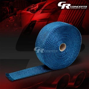 T1 AZUL CABEZAL DE ESCAPE TURBO COLECTOR DE AISLAMIENTO TÉRMICO CINTA ENVOLTURA 2 "X 1/16" X 404" - Imagen 1 de 1
