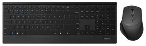 Rapoo 9500 m Tastatur und Maus Set, 2,4 GHz, Bluetooth, Aluminium, schwarz, 1600 - Zdjęcie 1 z 11