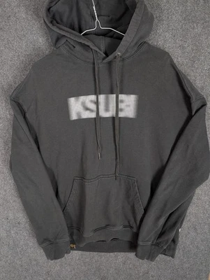 Ksubi Hoodie Mens Medium M Black Logo Hazy Blurred Streetwear Relaxed Fit - image 1 of 4