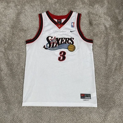 Allen Iverson Vintage Nike Sixers Swingman Jersey Size L Mens - Image 1 of 4