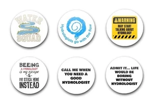 INSIGNIAS DE BOTÓN 25MM 1" PARA TRABAJO ROL HIDRÓLOGO - Imagen 1 de 1