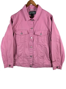 Chaqueta de mezclilla para mujer Woolrich grande rosa bordada Woolrich talla grande W - Imagen 1 de 9