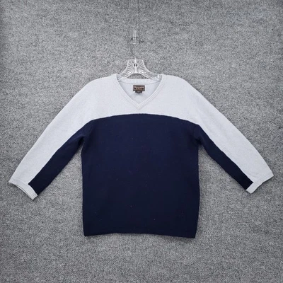 Suéter DE COLECCIÓN Abercrombie Fitch Mujer Medio Azul Lana de Cordero Cuello en V Pullover Foto 1 de 4