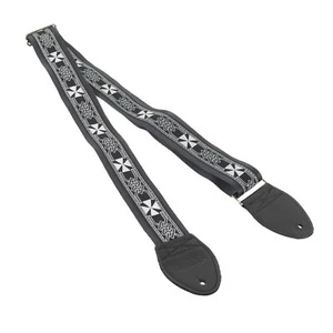 Souldier "Iron Cross" Silver Pattern Guitar Strap - Picture 1 of 4