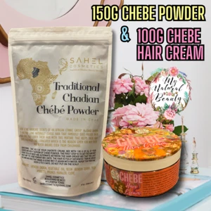 CHEBE POWDER 150g AND CHEBE HAIR CREAM- 100g - HAIR GROWTH BUNDLE - Picture 1 of 7