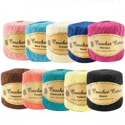 Malli 100% Cotton Yarn Ball – 50g Super Soft Crochet & Knitting Thread, Craft — 第 1/4 张图片