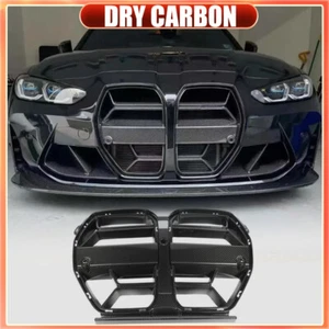 FOR 2021-25 BMW M3 G80 M4 G82 G83 DRY CARBON FIBER FRONT NOSE GRILL GRILLE - Bild 1 von 14