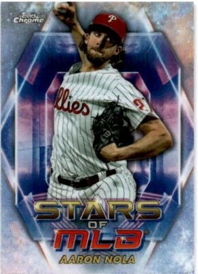 2023 Topps Update #SMLBC-86 Aaron Nola Stars of MLB Chrome - Image 1 of 2