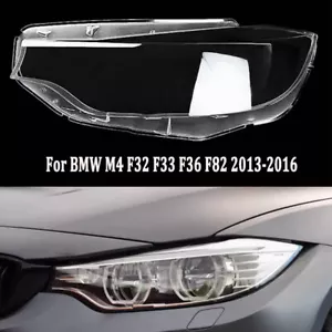 Left Headlight Lens Cover For BMW 4-Series M4 F32 2013 2014 2015 2016 - Picture 1 of 6