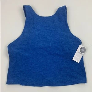 Jockey Blue Sports bra Top Small Melange Crossback Inner bra Moisture wick NWT - Picture 1 of 9