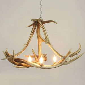 Modern White Antler Triangle Chandelier - Picture 1 of 13