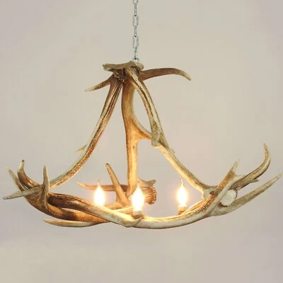 Modern White Antler Triangle Chandelier - Image 1 of 4