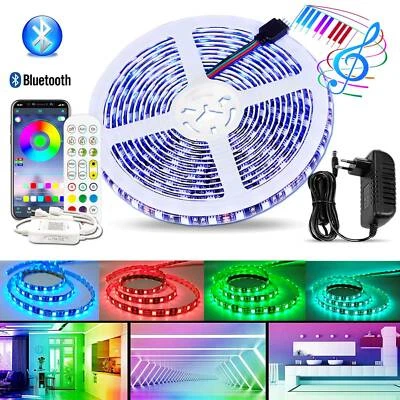 5m-30m LED Band Streifen RGB Smart Home APP Lichtleiste 5050 SMD dimmbar Stripe - Bild 1 von 4