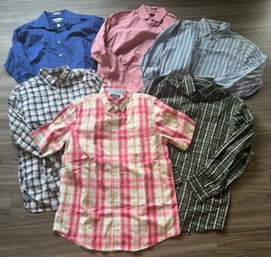 Men's 6 Button Down Shirt Lot Size Medium J. Crew Chaps Arrow Old Navy Van Heuse - Picture 1 of 7