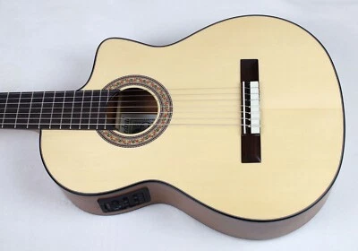 NEW Cathedral Model 107CEL 7-String Classical Harp Guitar w/Cutaway, Pickup Case - Image 1 of 4