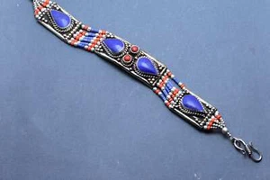 Berberarmband Lapislazuli, Ethnoarmband Lapis - Bild 1 von 5