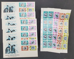 British Antarctic #72-5 VF NH 10 Sets of Folded Blocks and Official FDCs CV $307 - Picture 1 of 6