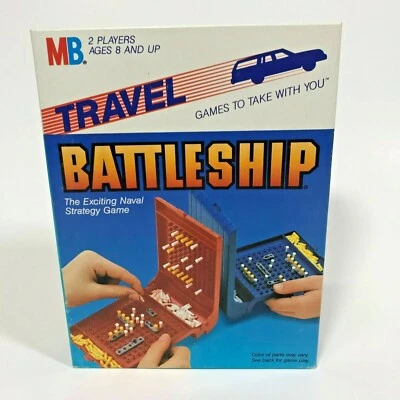 Vintage Milton Bradley Travel Battleship 2 Players Naval Strategy Game New 1986 - Image 1 of 3