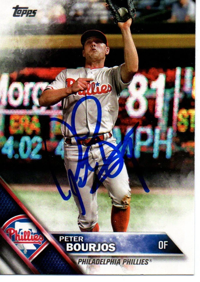 Peter Bourjos Philadelphia Phillies 2016 Topps Update Signed Card - Image 1 of 1