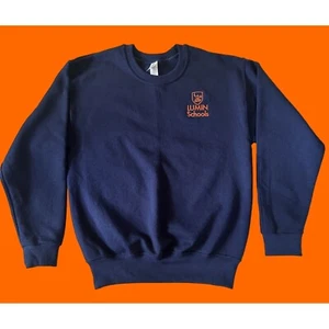 Lumin Schools Renaissance Lutheran Youth Crewneck Sweatshirt M Jerzees Navy Blue - Picture 1 of 8