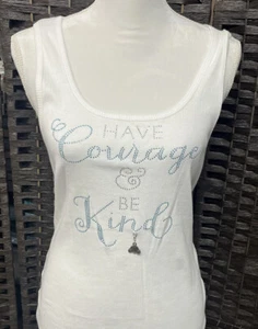 BELLA + CANVAS 2XL Knit Tank Top “HAVE COURAGE AND BE STRONG” W/ Charm! - Picture 1 of 5