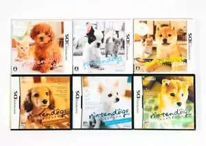 Lot 6 Nintendogs + Cats Poodle Bull Shiba Dachshund Chihuahua Friends Set DS 3DS - Picture 1 of 2