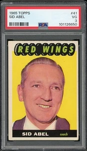 1965-66 Topps #41 Sid Abel Detroit Red Wings COACH HOF PSA 3 GH01 - Picture 1 of 2